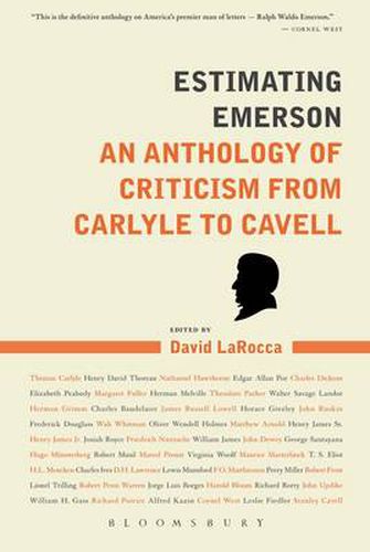 Cover image for Estimating Emerson: An Anthology of Criticism from Carlyle to Cavell