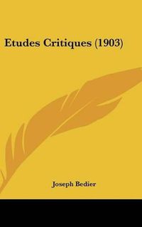 Cover image for Etudes Critiques (1903)