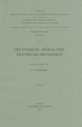 Cover image for Die Syrische Apokalypse Des Pseudo-Methodius: T.