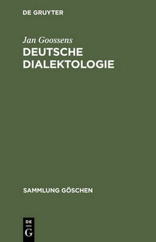 Cover image for Deutsche Dialektologie