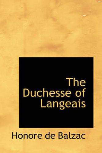 Cover image for The Duchesse of Langeais