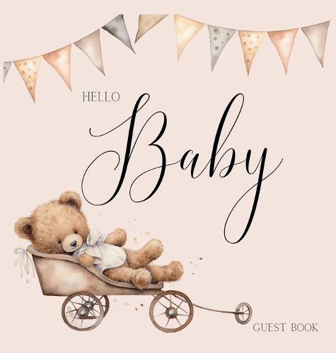 Cover image for Bear Baby Shower Guest Book (hardback)