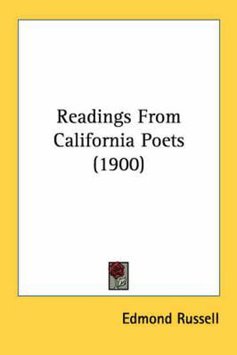 Cover image for Readings From California Poets (1900)