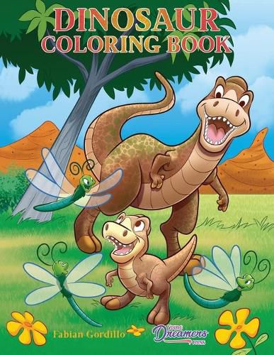 Cover image for Dinosaur Coloring Book: For Kids Ages 4-8, 9-12