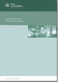 Cover image for Contempt of court: a consultation paper