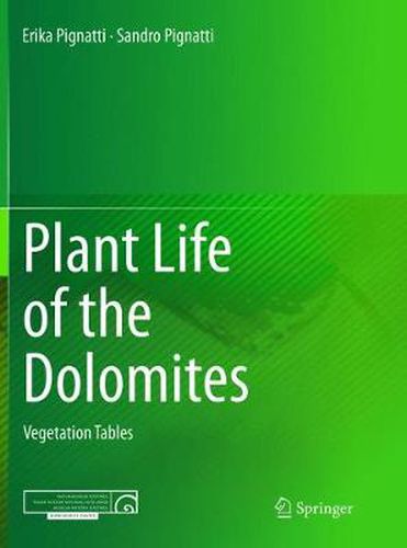 Cover image for Plant Life of the Dolomites: Vegetation Tables