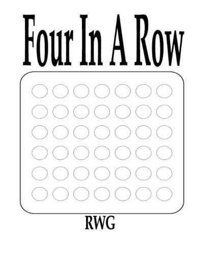 Cover image for Four In A Row: 50 Pages 8.5 X 11