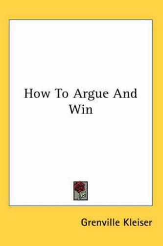 Cover image for How to Argue and Win