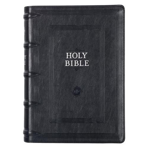 Cover image for KJV Study Bible, Standard Print Faux Leather - Thumb Index, King James Version Holy Bible, Black