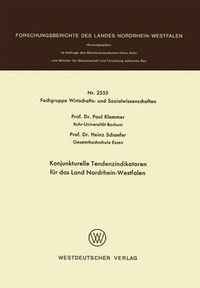 Cover image for Konjunkturelle Tendenzindikatoren Fur Das Land Nordrhein-Westfalen