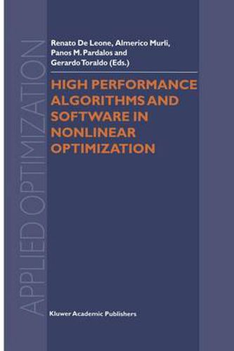 Cover image for High Performance Algorithms and Software in Nonlinear Optimization