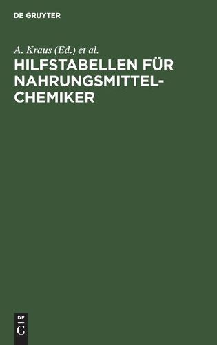 Cover image for Hilfstabellen Fur Nahrungsmittel-Chemiker