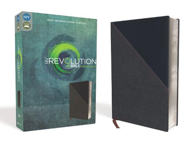 NIV, Revolution Bible, Leathersoft, Gray/Navy: The Bible for Teen Guys