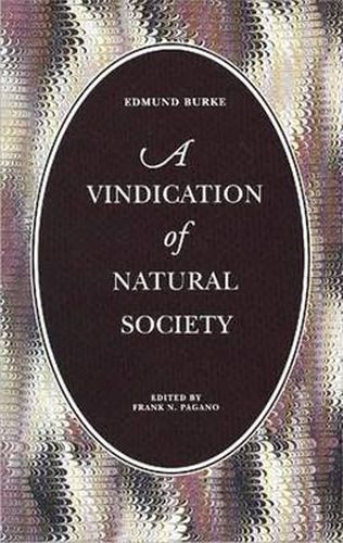 Cover image for Vindication of Natural Society