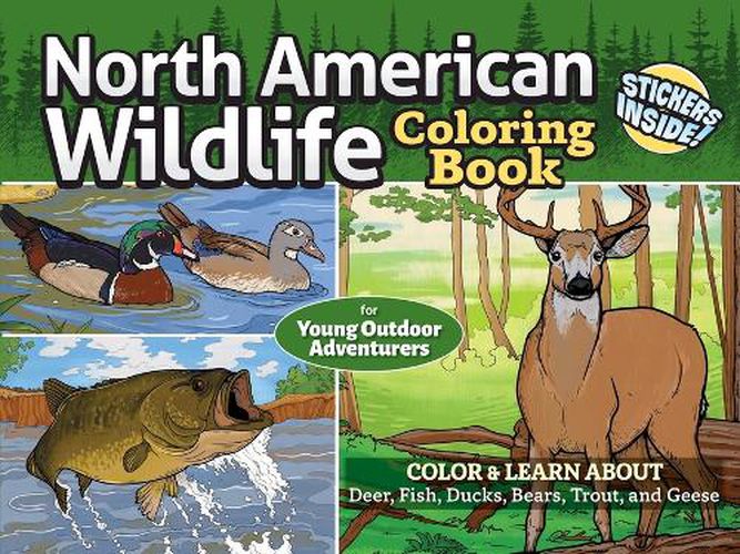 Cover image for North American Wildlife Coloring Book for Young Outdoor Adventurers