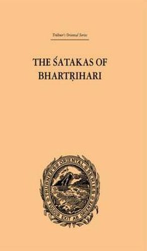 Cover image for The Satakas of Bhartrihari