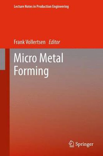 Cover image for Micro Metal Forming