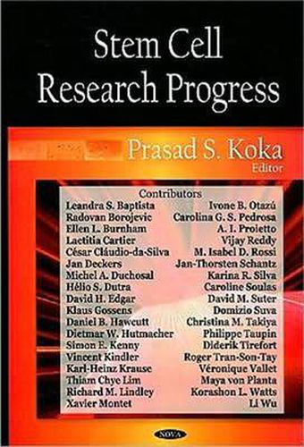Cover image for Stem Cell Research Progress