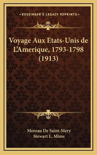 Cover image for Voyage Aux Etats-Unis de L'Amerique, 1793-1798 (1913)