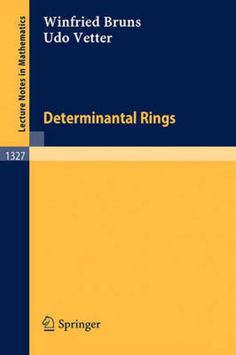 Cover image for Determinantal Rings