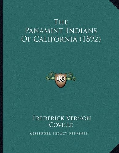 Cover image for The Panamint Indians of California (1892)
