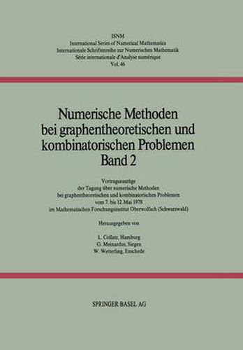 Cover image for Numerische Methoden Bei Graphentheoretischen Und Kombinatorischen Problemen, Band 2