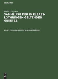 Cover image for Verfassungsrecht Und Gesetzbucher