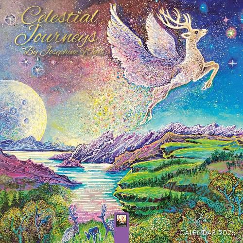 Cover image for Celestial Journeys by Josephine Wall Mini Wall Calendar 2026 (Art Calendar)