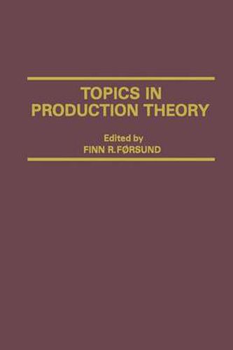 Cover image for Topics in Production Theory