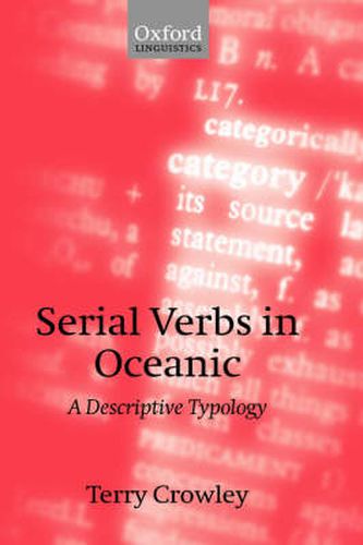 Cover image for Serial Verbs in Oceanic: A Descriptive Typology