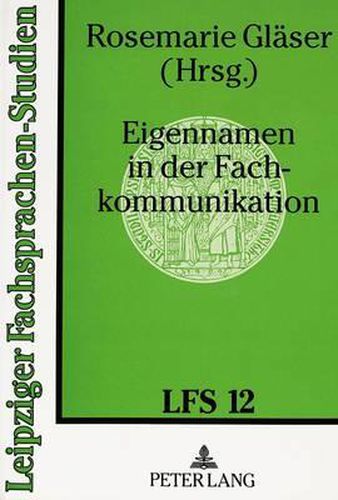 Cover image for Eigennamen in Der Fachkommunikation