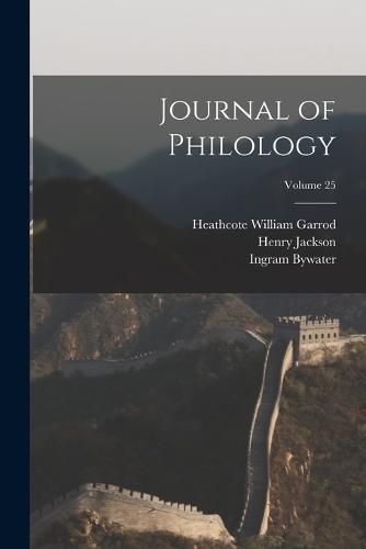 Journal of Philology; Volume 25