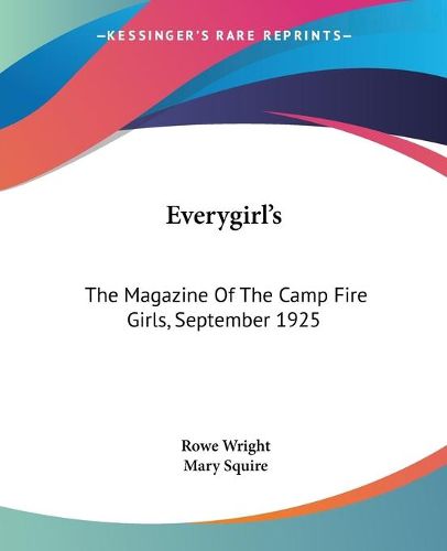 Cover image for Everygirl's: The Magazine of the Camp Fire Girls, September 1925