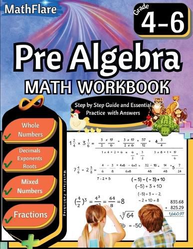 Cover image for Pre Algebra Workbook 4th to 6th Grade
