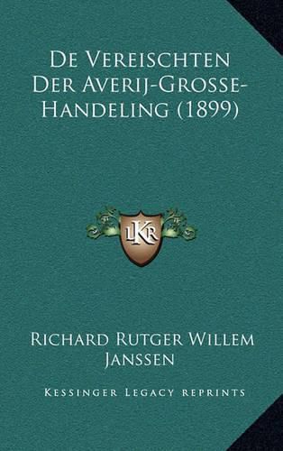 de Vereischten Der Averij-Grosse-Handeling (1899)