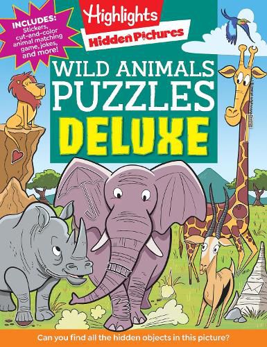 Cover image for Wild Animals Puzzles Deluxe