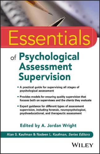 Cover image for Essentials of Psychological Assessment Supervision