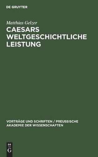 Cover image for Caesars Weltgeschichtliche Leistung