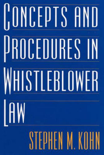 Cover image for Concepts and Procedures in Whistleblower Law