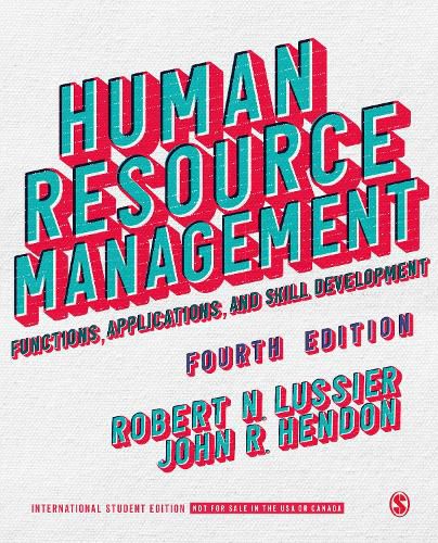 Cover image for Human Resource Management - International Student Edition: Functions, Applications, and Skill Development