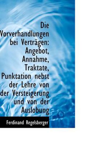 Cover image for Die Vorverhandlungen Bei Vertr Gen