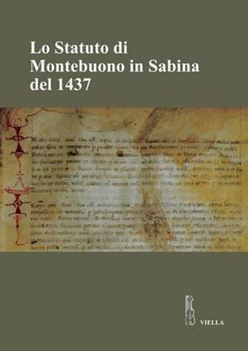 Cover image for Lo Statuto Di Montebuono in Sabina del 1437