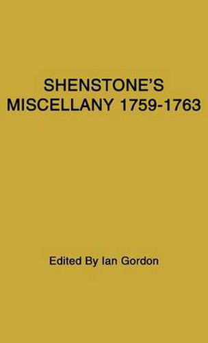 Cover image for Miscellany 1759-1763