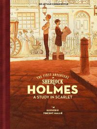 Cover image for The First Adventure of Sherlock Holmes: A Study in Scarlet