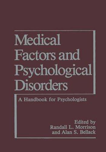 Cover image for Medical Factors and Psychological Disorders: A Handbook for Psychologists