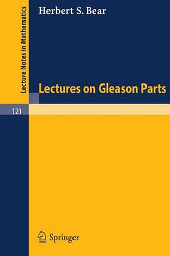 Cover image for Lectures on Gleason Parts