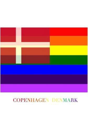 COPENHAGEN DENMARK Gay pride flag blank journal