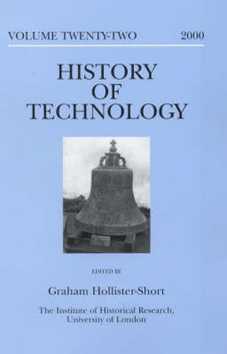 Cover image for History of Technology Volume 22