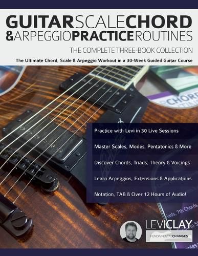 Cover image for Guitar Scale, Chord & Arpeggio Practice Routines