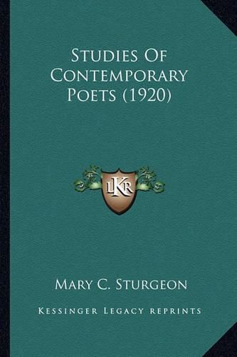 Studies of Contemporary Poets (1920) Studies of Contemporary Poets (1920)